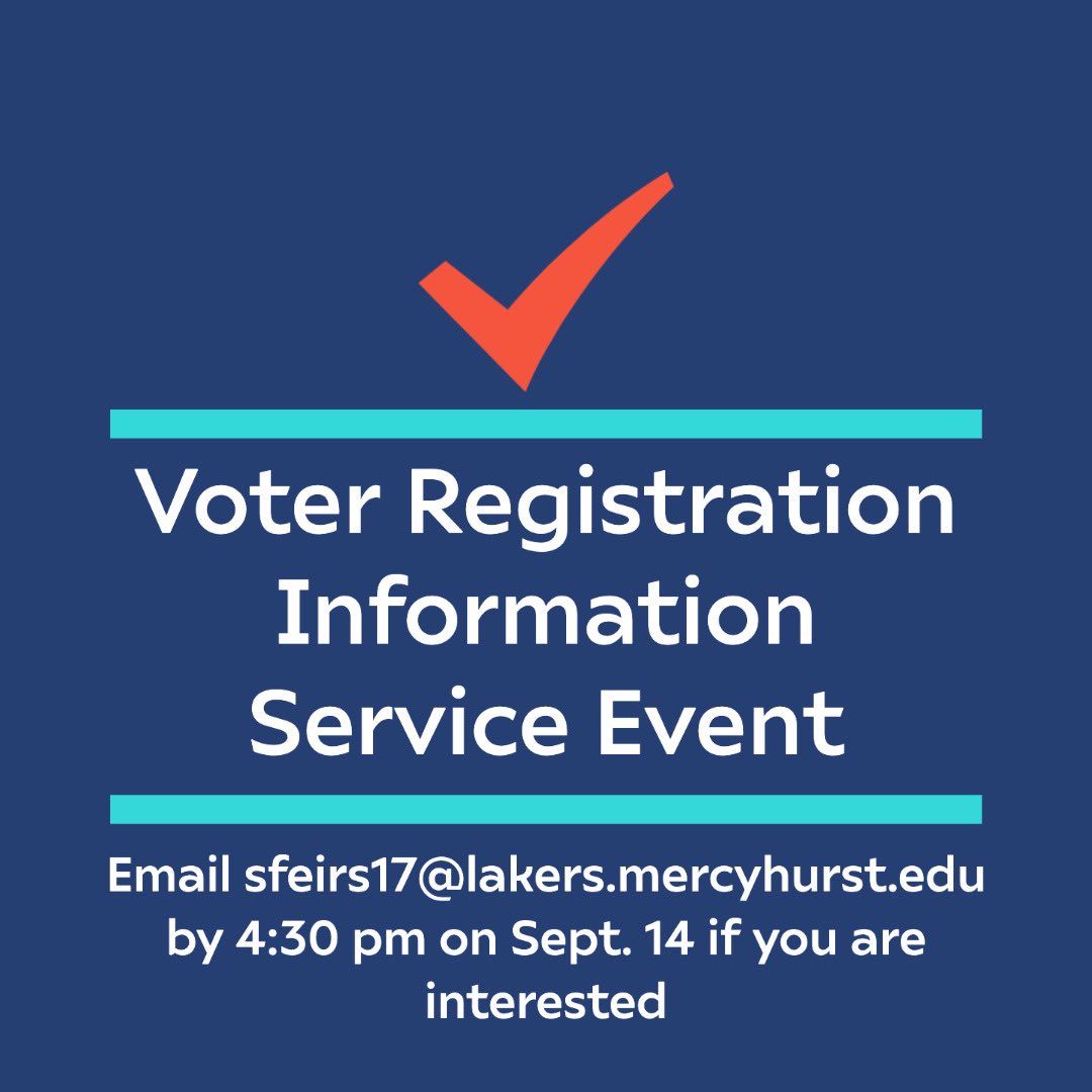 Honors_MU's tweet photo. Afternoon Honors Scholars! A bit of a last minute service opportunity: if you are interested in working tables for the voter registration information even next week, please email Shelby Feirstein by 4:30 tomorrow afternoon! This is a great opportunity to earn service hours! https://t.co/E7H9LgXM2H