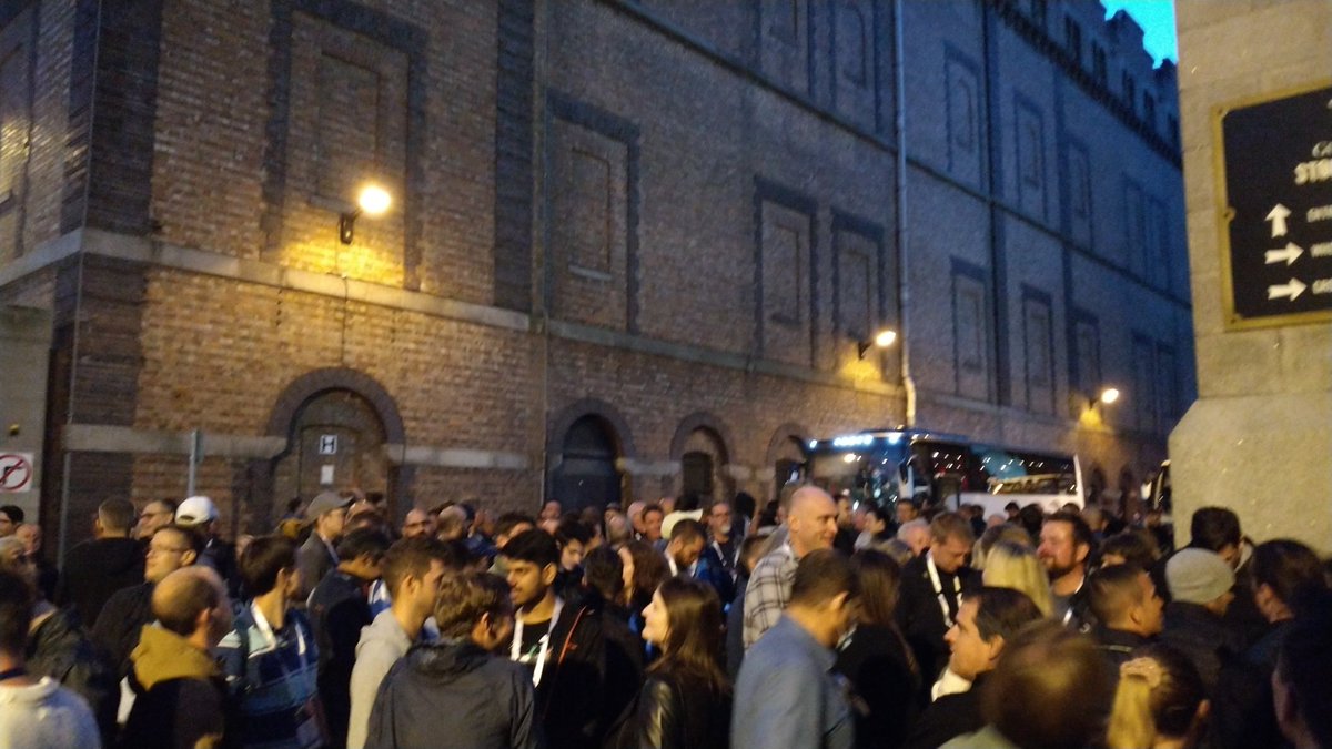 pre11e's tweet photo. @Hyperledger We would be happy to join. However, we are not allowed to enter the building. 200+ people are waiting outside. Can you help? #HyperledgerForum https://t.co/jRJtaUyDQn