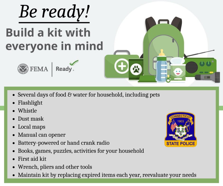 Natural disasters remind us we never truly know when a calamity might impact us. Be prepared by packing a kit for your household in case power & internet are lost.
Visit  National Preparedness Month on ready.gov for more Information
#BeReady #NPM2022