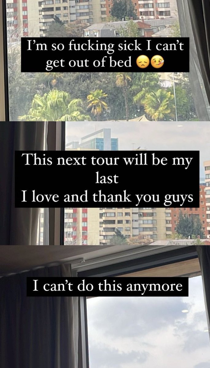 poptime's tweet photo. 🚨 Demi Lovato anuncia via Instagram que a "HOLY FVCK TOUR" será sua última turnê e preocupa fãs:

"Estou tão doente que mal consigo sair da cama. Não consigo mais fazer isso. Essa será minha última turnê, eu amo e agradeço todos vocês 😔🤒". https://t.co/xPSac0aa5N