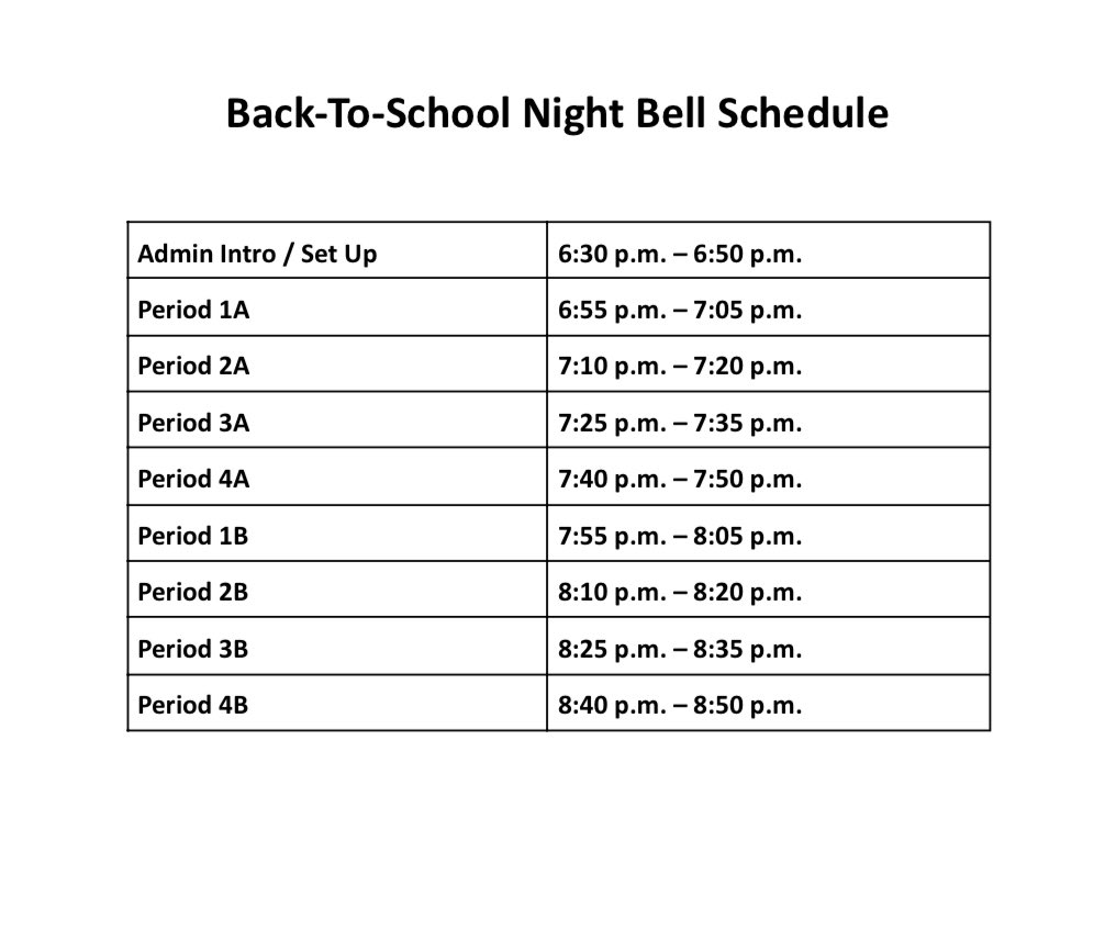 Parents! Don’t forget Back to School Night is tonight! 6:30-9:00. Come meet our Teachers and Faculty!