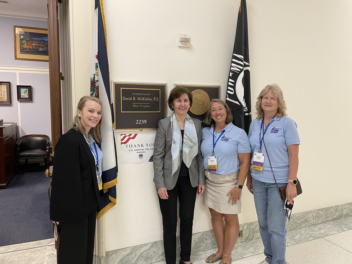 Thank you <a href="/RepMcKinley/">David B. McKinley</a> and staff for meeting with <a href="/ACSCANWV/">WV ACS CAN</a> on #CancerLobbyDay we appreciate the support on making #cancer a priority in Congress.