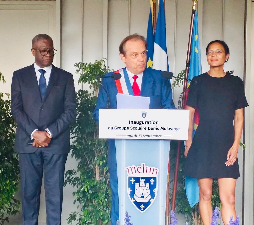 Denis Mukwege, Prix Nobel de la Paix 2018, a inauguré la première école de France à son nom à Melun👌🏽

Déjà citoyen d’honneur de la ville depuis 2016, Denis Mukwege en personne est venu pour ce moment fort au nouveau groupe scolaire de l’écoquartier. 

#Melun #congo #afrique