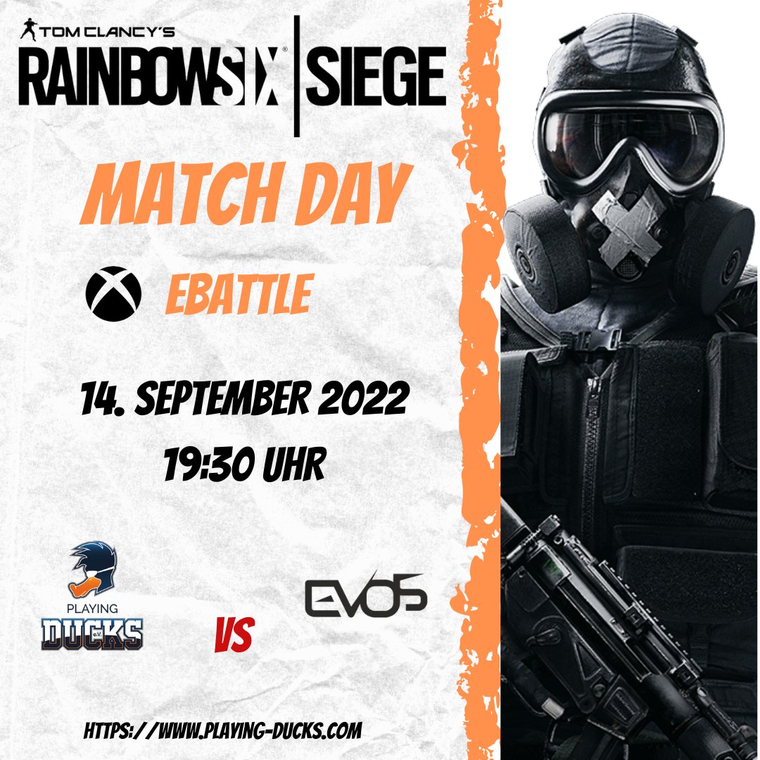 Jeden Tag volle Aktion! Unser <a href="/XboxDACH/">Xbox DACH</a> <a href="/RainbowSixDE/">Rainbow Six Siege DE</a> Team muss heute in der Champions Series 2022 gegen EVO5 antreten. Evo5 hatte einen schlechten Start und steht am Ende der Tabelle. Stream unter playing-ducks.com/rainbowsix/ ! Viel Erfolg