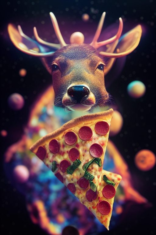 BrockMcBreadcat's tweet photo. The pizza deer needs you to believe in it.  It's the only hope our timeline has.  Please comment, "praise be the white tailed pepperoni" and RT to add 6x days to our timeline.  Hurry. #pizza #deer https://t.co/qjdcoWa2tN