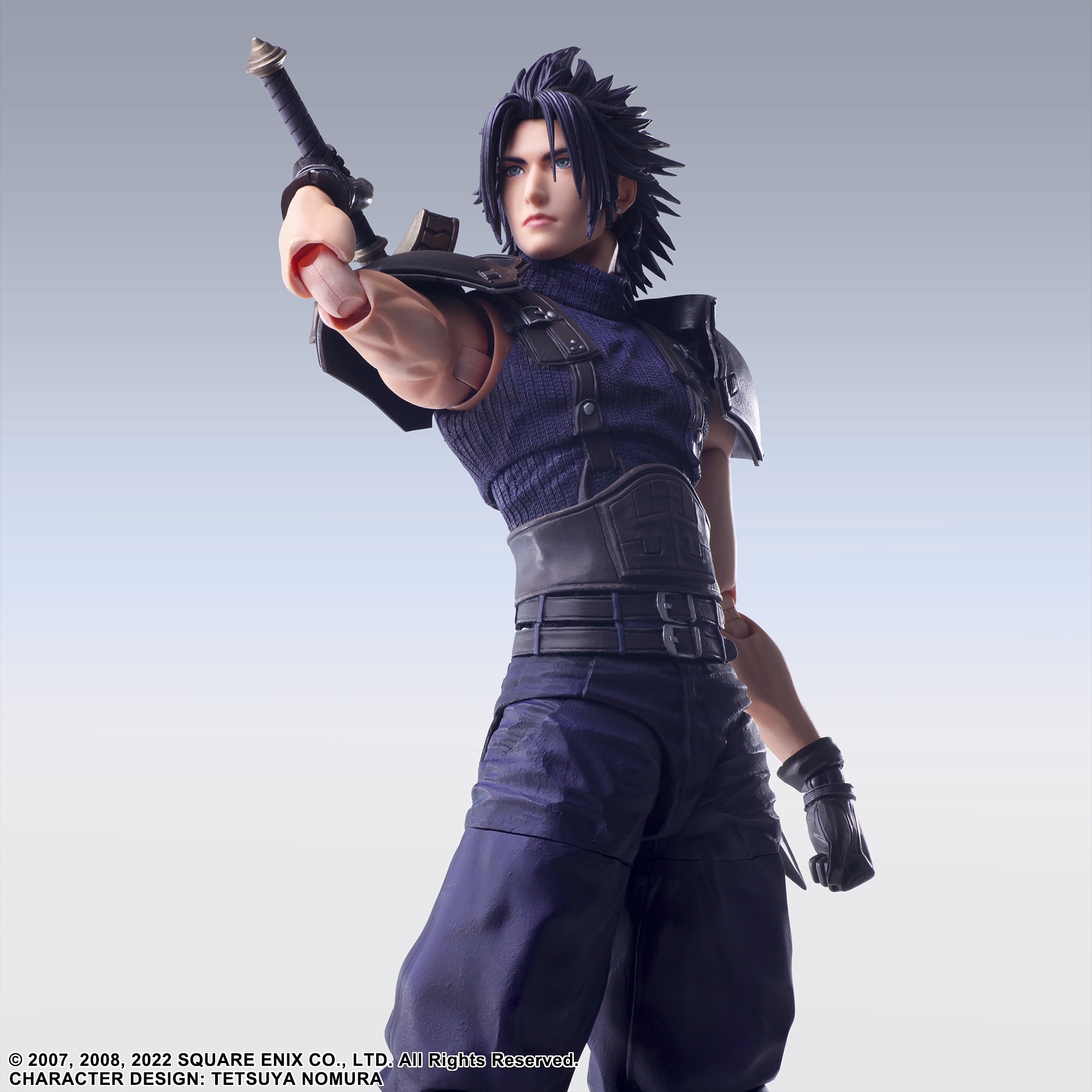 Crisis Core Final Fantasy VII Zack Fair Play Arts Kai Figure - town