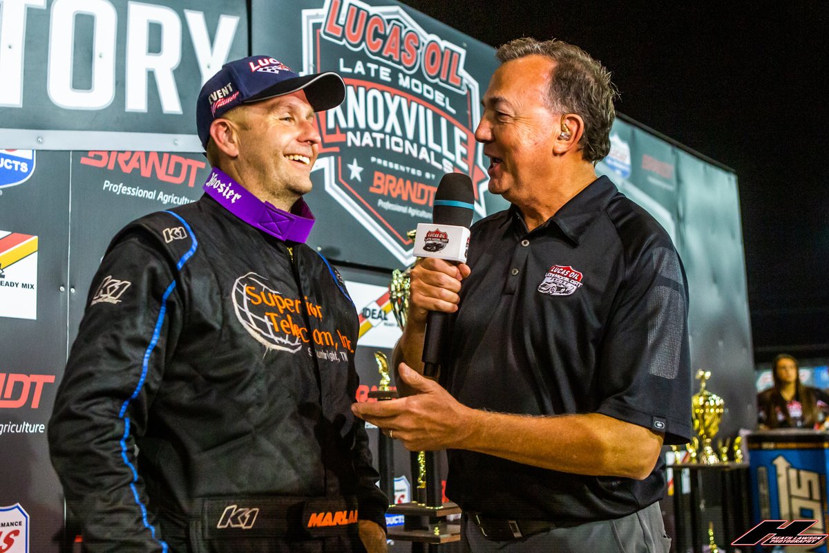 knoxvilleraces's tweet photo. Friday at 11am at the National Sprint Car Hall of Fame &amp; Museum, Dave Argabright will interview three-time Lucas Oil Late Model Knoxville National Champion, Mike Marlar. Open to the public on the second floor with paid admission into the museum. 
 @sprintcarhof https://t.co/ofXG7hbqVK