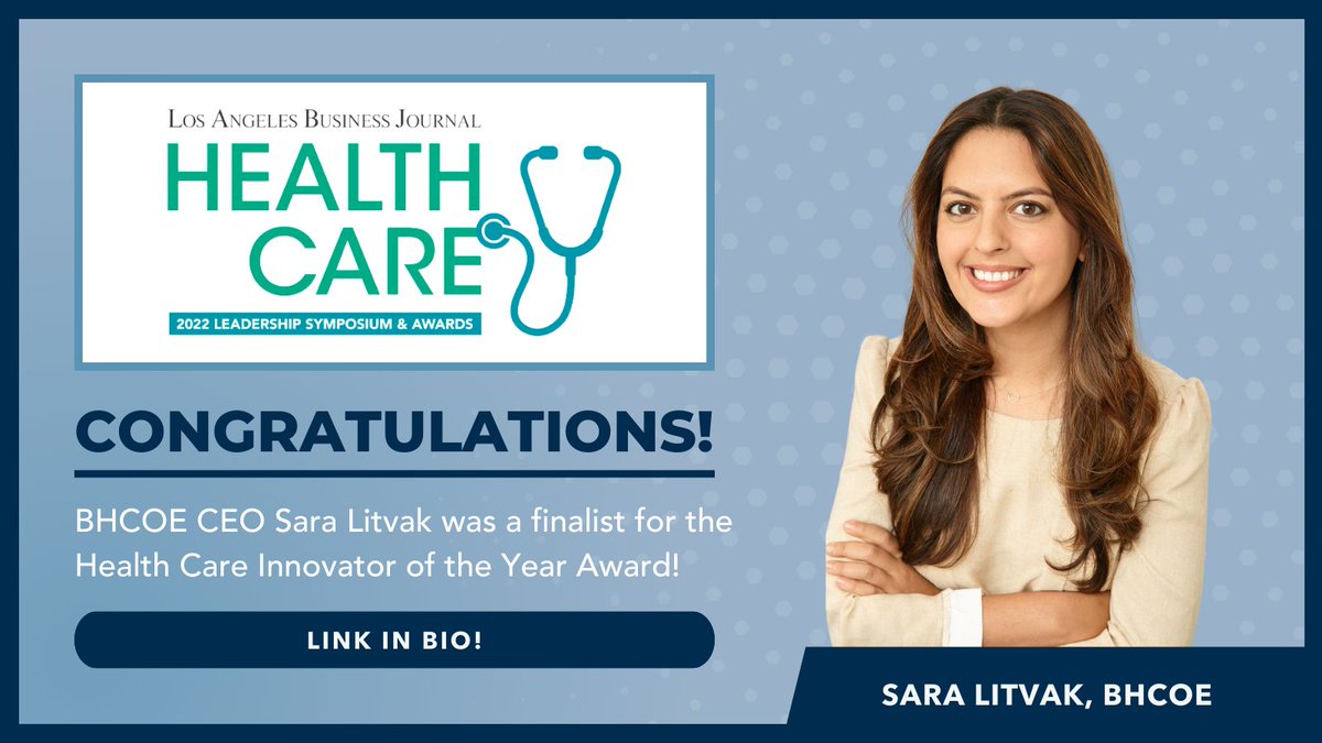 BH_COE's tweet photo. Congratulations to BHCOE CEO Sara Litvak on being a finalist for the Health Care Innovator of the Year award by the @LABJevents! Click Our Link in Bio to Learn More!
#labusinessjournal #abatherapy #AppliedBehaviorAnalysis #bhcoe #bcba #bacb #baba #LABJ #womeninhealthcare https://t.co/PYp52sHV5C