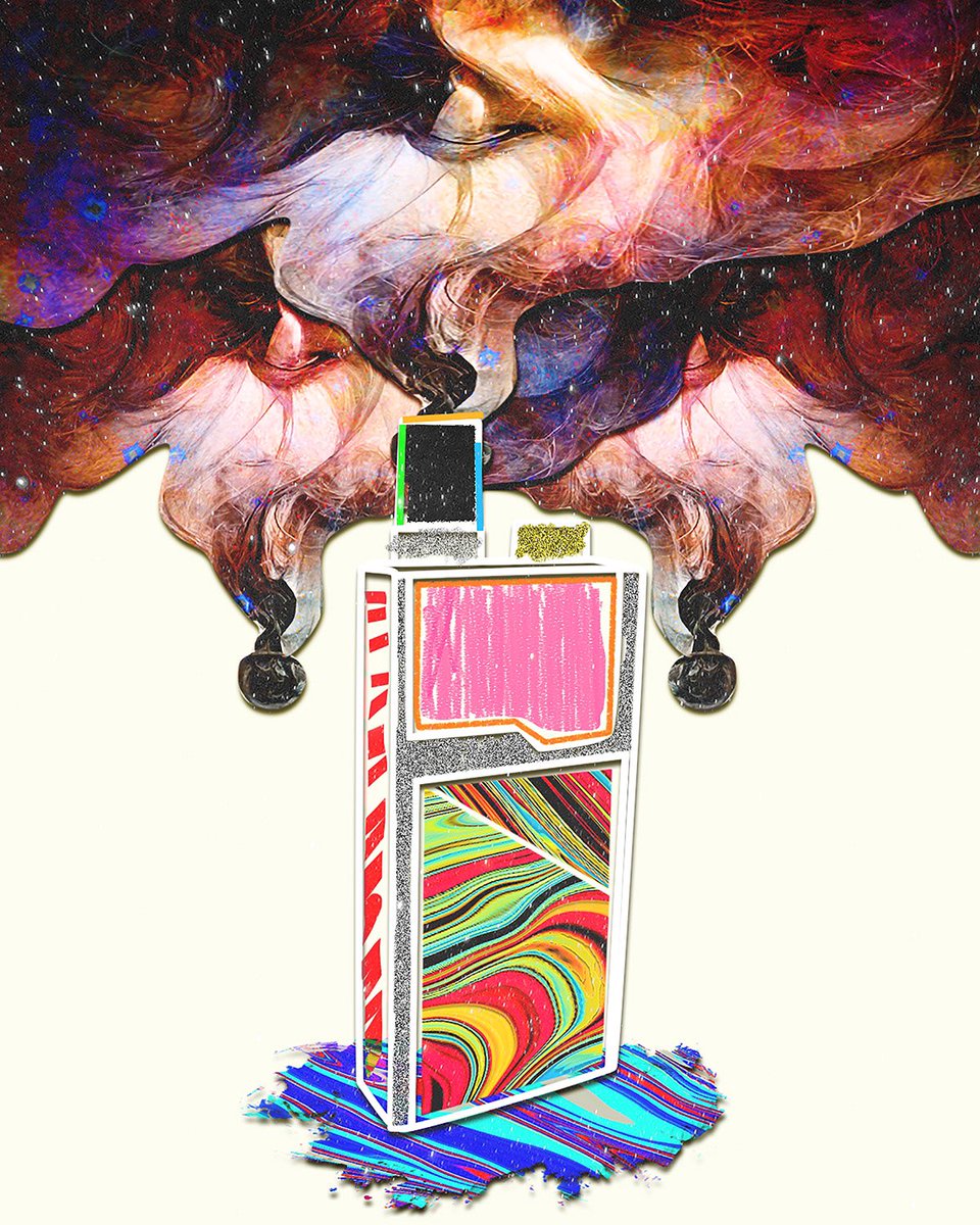 jack_entropy's tweet photo. ELECTRIC CLOUDS ⚡️☁️

Sitting on the table is
An electric device
Shooting flavored vapor
In my mouth
To calm heads
With solemn clouds
Calming, relaxing
Like a cloudy afternoon sky
Enveloping the thoughts
Of my peaceful sunlit mind

#nft #aiartcommunity #NFTCommunity https://t.co/U9lqpcl72L