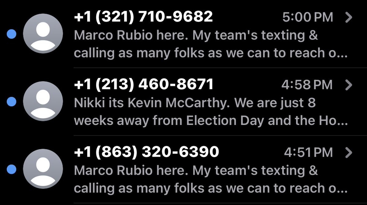 NotNicolet's tweet photo. Rinos blowing up my phone begging for money. McCarthy doesn't say a word against the current regime. He doesn't represent my values. He can F right off. https://t.co/Ln5QovSp0G