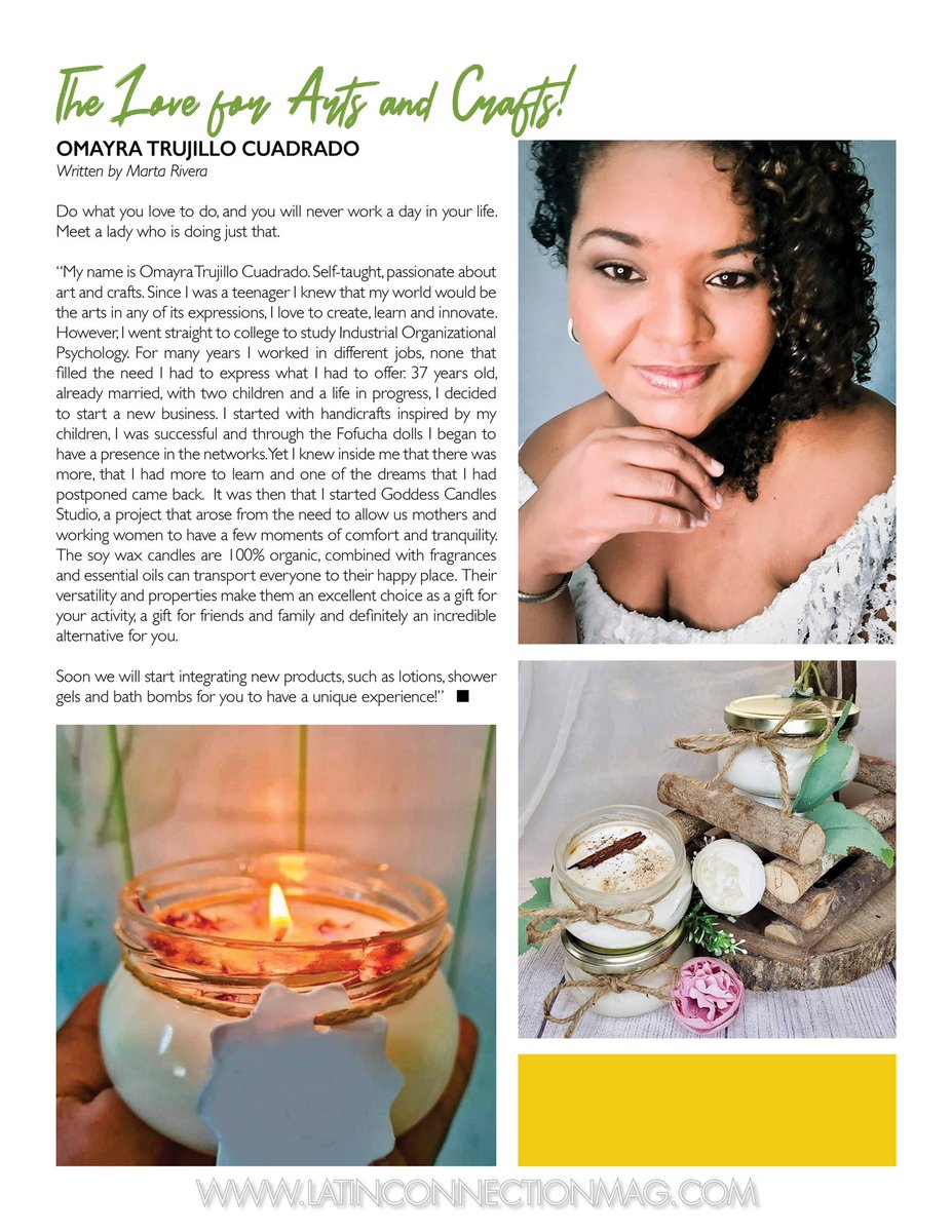LatinConnection's tweet image. Great read by Marta Rivera!
The Love for Arts and Crafts: Omayra Trujillo Cuadrado