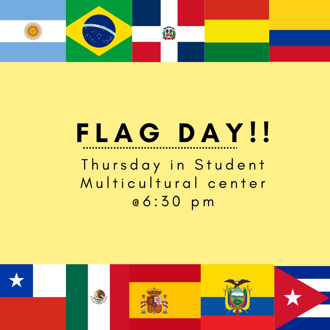 We are proud to present the first day of Hispanic Heritage Month and no better way to celebrate is to learn about our flags and the meaning behind them. Hope the see you there