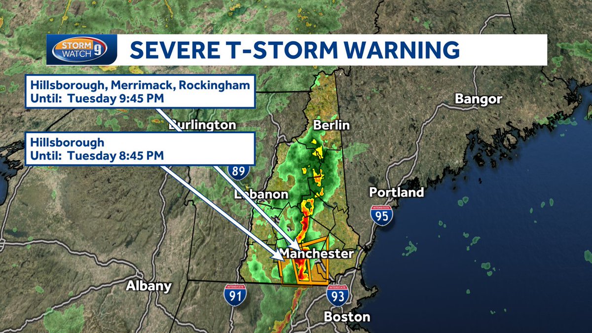 WMUR News 9 Weather on Twitter: "WEATHER ALERT: Severe Thunderstorm ...