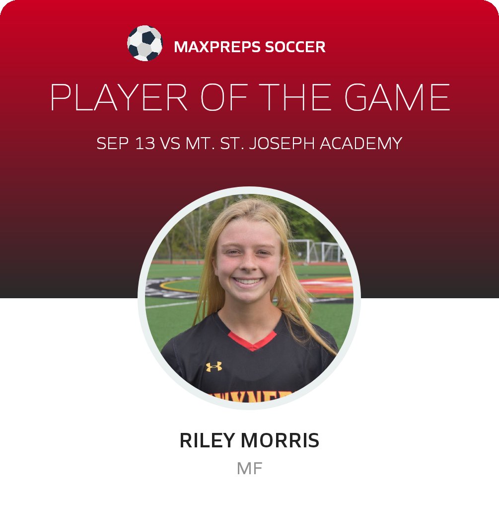 soccer_gma's tweet photo. Riley is our #POTG! She scored the game-winning goal in the league opener against rivals Mount St. Joseph to secure the home win!! 🦋⚽️💪🏽 #grit #beatthemount https://t.co/IkpbL744Kv