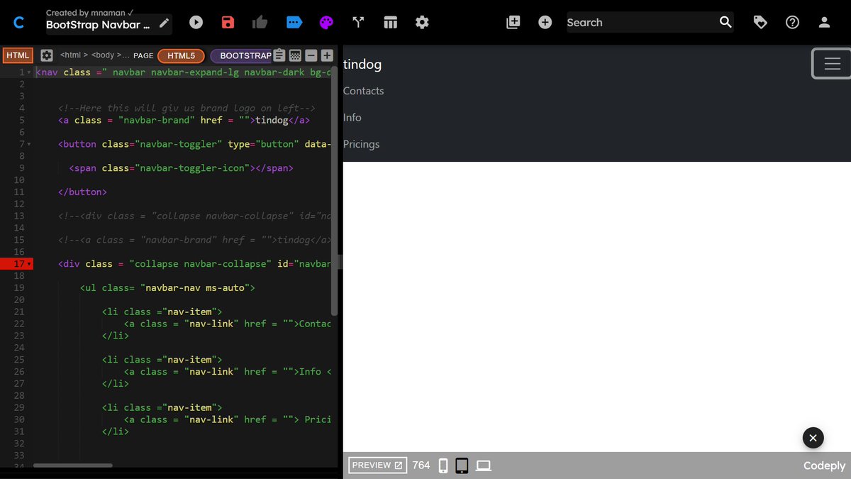 naman_mishraaa's tweet image. #day_34
#100_days_of_code
Day 9  0f the 14-day algo study plan on 
@LeetCode

- 01 matrix
- Rotten Oranges

Started learning Bootstrap 4 and made Navbar using it !!