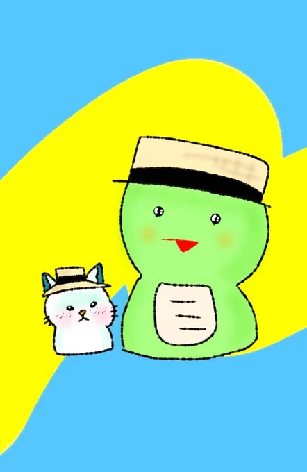 暑い今日は、家からでないつもり…#まいぜんシスターズ#まいぜんイラスト#マイッキー#イラスト#みんなで楽しむTwitter展覧会 
