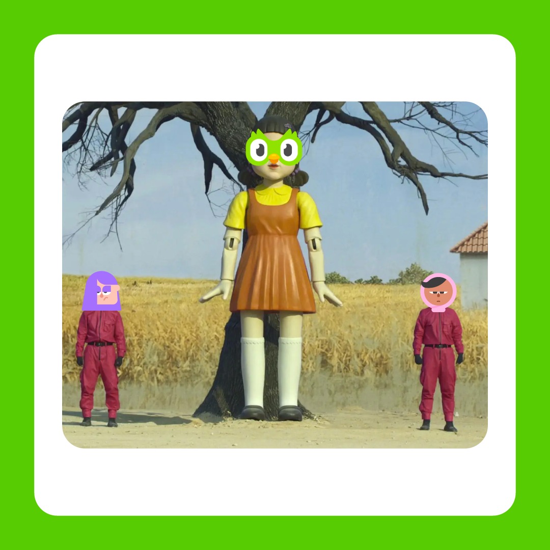 Imagínate que #ElJuegoDelCalamar fuera de Duolingo.