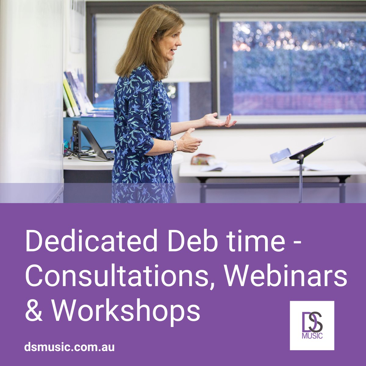 DSMusicianship's tweet photo. DSMusic provides four major workshops each year however you can book some dedicated Deb time  for consultations about content, webinars and workshops that are just for you! Get in touch: https://t.co/AL7IZl2CVT
 
#musicteachers #professionaldevelopment https://t.co/rhiYxgOOnM