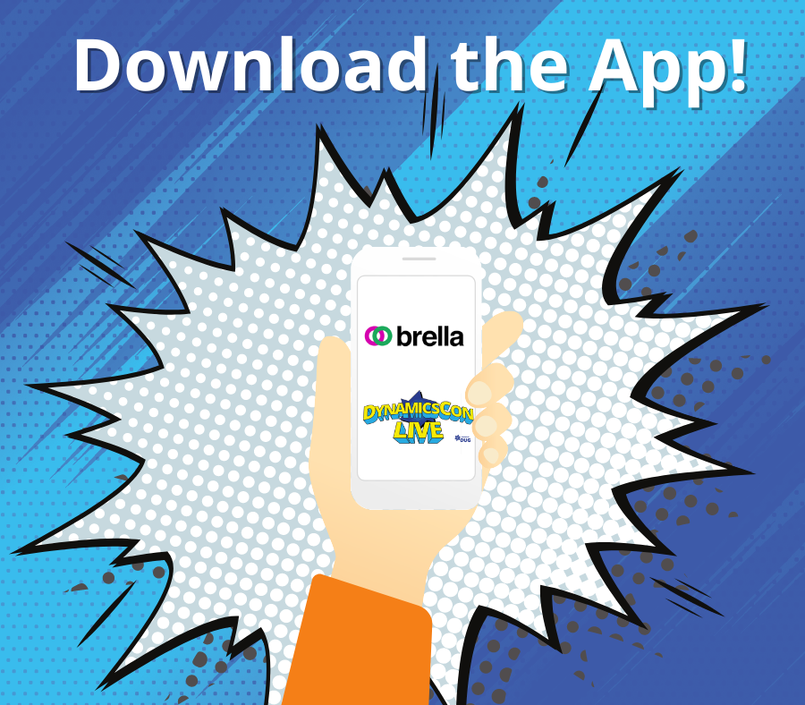 DynamicsUG's tweet photo. Download the Brella App to access event info and agenda! Use code DUGLIVE22 🤠 https://t.co/BNg8NtsZCH https://t.co/jep8mKaI9q