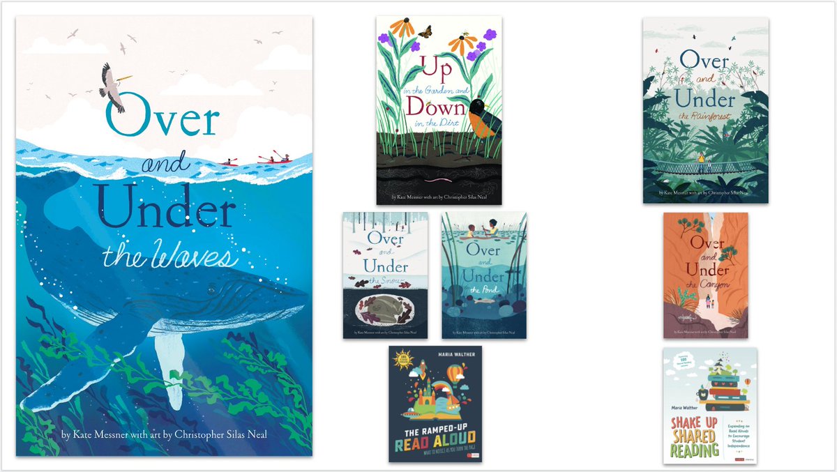 mariapwalther's tweet photo. Happy Book Birthday! 📚 💛 🌊 @KateMessner @csneal @ChronicleBooks
I'm a huge fan! Your books are featured in my books for teachers! I guess I'll have to get busy writing a new book to highlight Over &amp; Under the Waves! 😉 @CorwinPress 
#RampedUpReadAloud #ShakeUpSharedReading https://t.co/hnwAJ3txdH