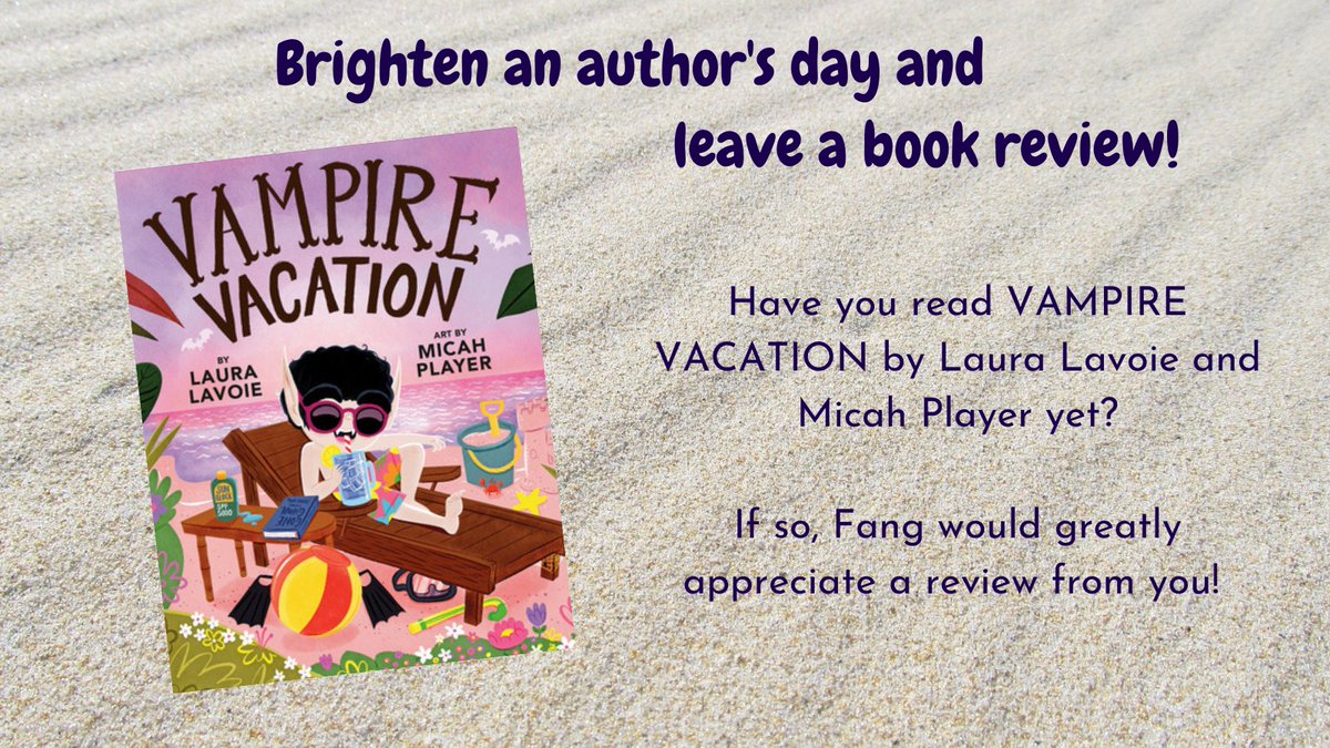 Have you read VAMPIRE VACATION by Laura Lavoie and Micah Player yet? If so, Fang would greatly appreciate a review from you! amazon.com/Vampire-Vacati…