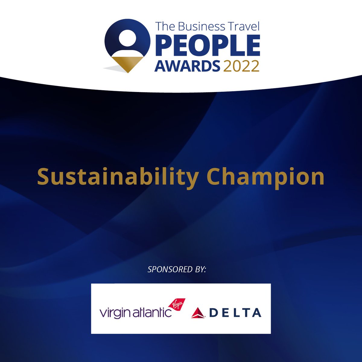 Our Sustainability Champion award has kindly sponsored by Virgin Atlantic and Delta #TBTPA2022 @VirginAtlantic @Delta