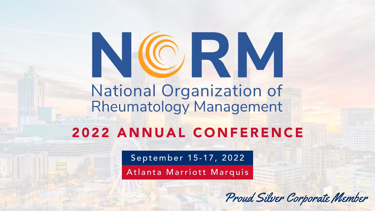AmericanRheum's tweet photo. We're proud to support @NORMGrp as a Silver Corporate Member and are excited to exhibit at #2022NORM! Be sure to stop by our booth and chat with our Strategic Account Managers to learn how ARN can empower your practice and #patientcare with our solutions. 

#GPO #rheumatology https://t.co/tt6suenLfL