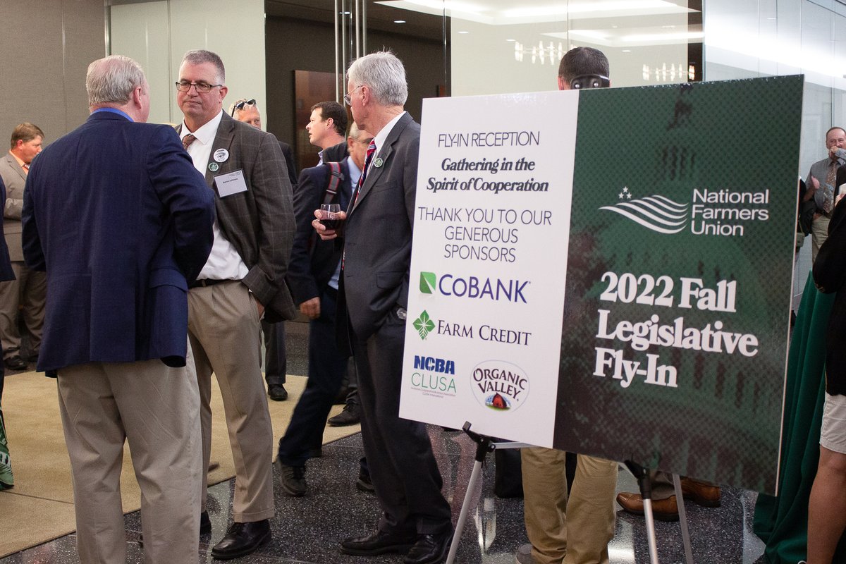 NFUDC's tweet photo. Finally, we wrapped the day with a reception –– Gathering in the Spirit of Cooperation –– thanks to our sponsors @CoBank, @farmcredit, @NCBACLUSA, and @OrganicValley. https://t.co/7hPuVd1dsY
