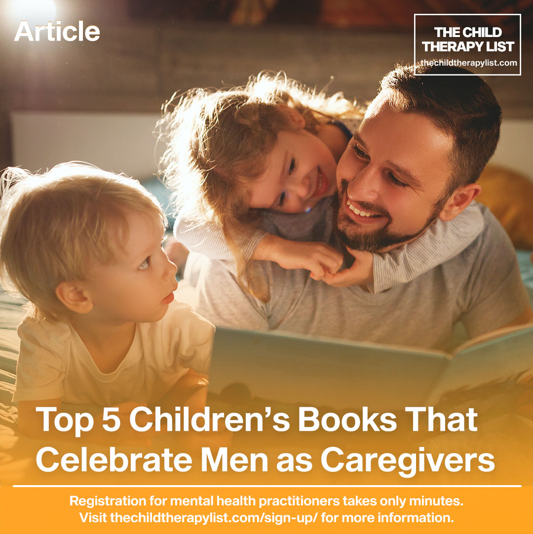 Read our latest piece from Professor at Law &amp; author Michelle Travis, as she disrupts both sides of the gender-role stereotype coin with her Top 5 childrens’ books that portray men as the deeply caring dads that they are and aspire to be. 

thechildtherapylist.com/top-5-children…
#childrensbooks