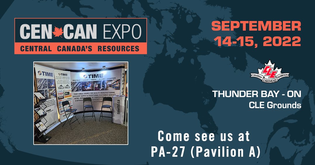 wearetimeltd's tweet photo. All setup at the CEN-CAN Expo - Central Canada Resource Expo.  PA-27 (Pavilion A)! #CENCAN #NORTHERNONTARIO #MINING https://t.co/wpZTUD6HJD