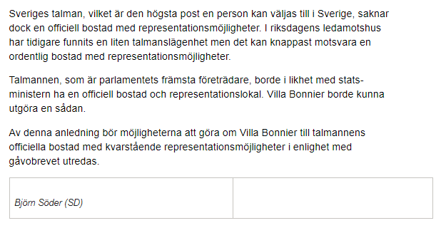 KarlssonMax's tweet photo. @bjornsoder Björn! Viktig fråga! Kommer du att motionera om att få bo i Villa Bonnier igen? https://t.co/wrI9k6PZnK