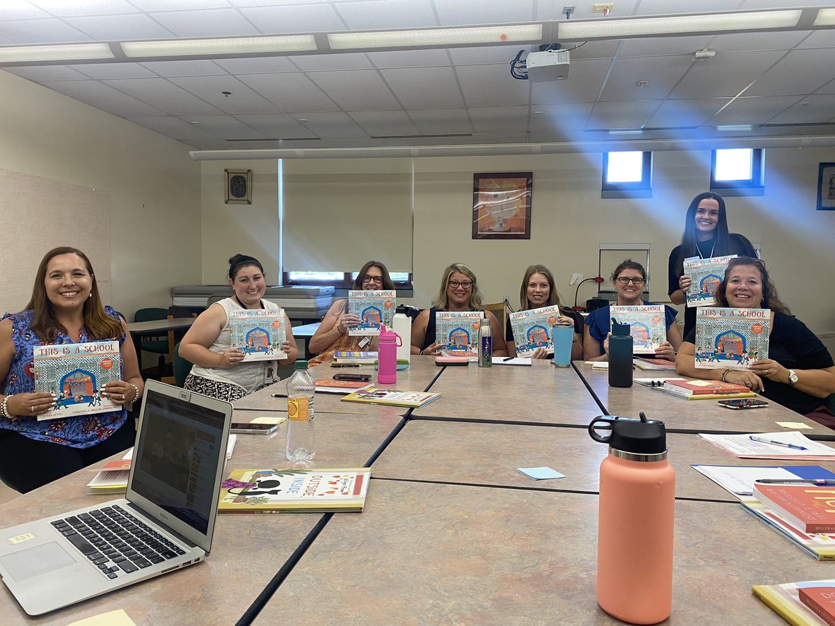 jlosinger's tweet image. Teacher Book Club is back for year 6! Kicking off the year with a beautiful picture book celebrating schools as communities! @MrSchuReads #howellreads