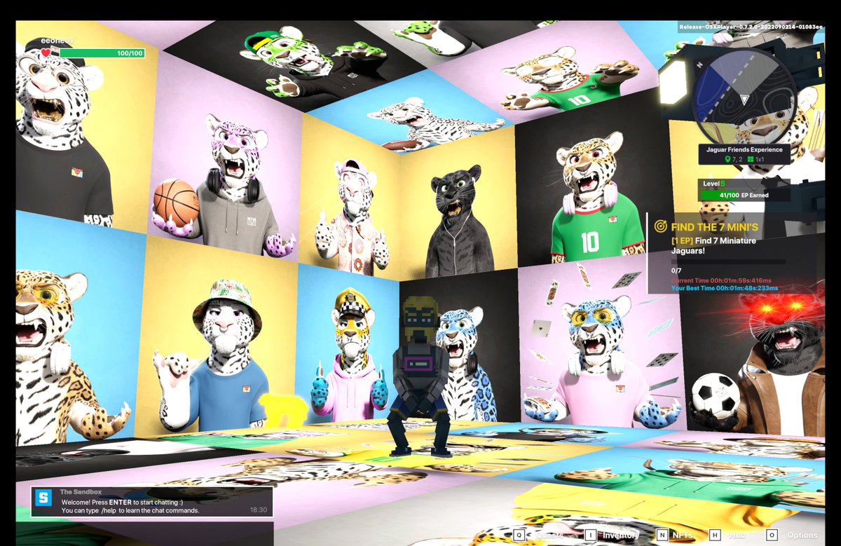 eeoneov's tweet photo. I just finished my quest on @jagfriends_nft experience on the #sandboxalphaS3 for a chance to win a Season 3 Alpha Pass! Here I am in Legendaries Room, check out my screenshot!

#jaguarfriends https://t.co/JL248XRFKf