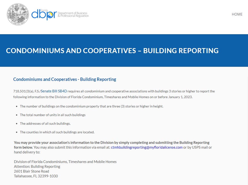 Florida DBPR on Twitter "ICYMI The reporting tool for condominium & cooperative associations w