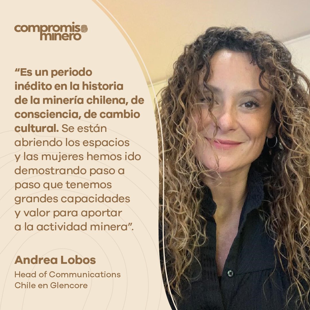 wimchileoficial's tweet photo. Junto a Compromiso Minero hoy presentamos el testimonio de #MujerMinera con 20 años de experiencia en la industria. Ella es Andrea Lobos Irrazabal, Head of Communications de @Glencore👷🏻‍♀️

#MujeryMineria #CompromisoMinero #OrgulloWIM #WomeninMining https://t.co/6oGpKORDW6