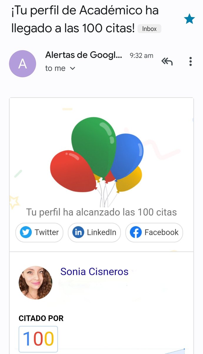 _Sony_C's tweet photo. Reached 100 citations today! 🥳
#PhD #AcademicTwitter #PhdLife #Citation #Research #Science #Milestone https://t.co/oxkA86WW3j