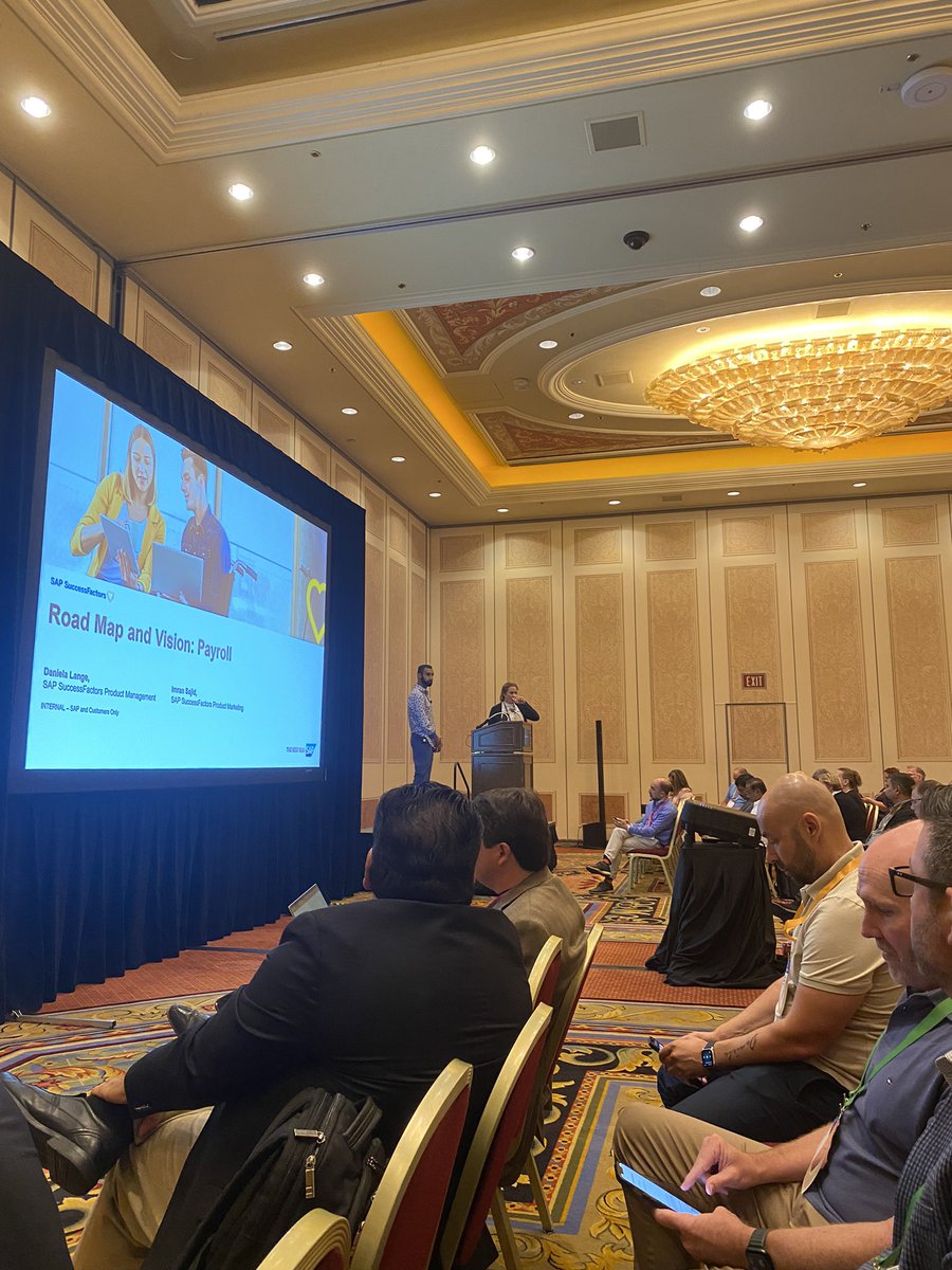 Terrific #Payroll Roadmap session from @ImranSajidATL and @LangeDaniela to a packed house! #SuccessConnect