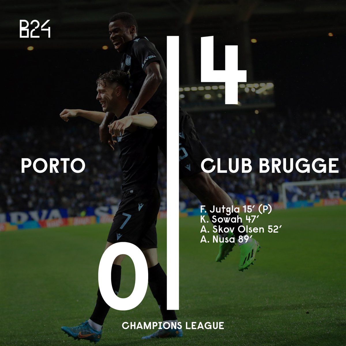 Club Brugge gelou o Dragão e deixa o Porto no último lugar do grupo.