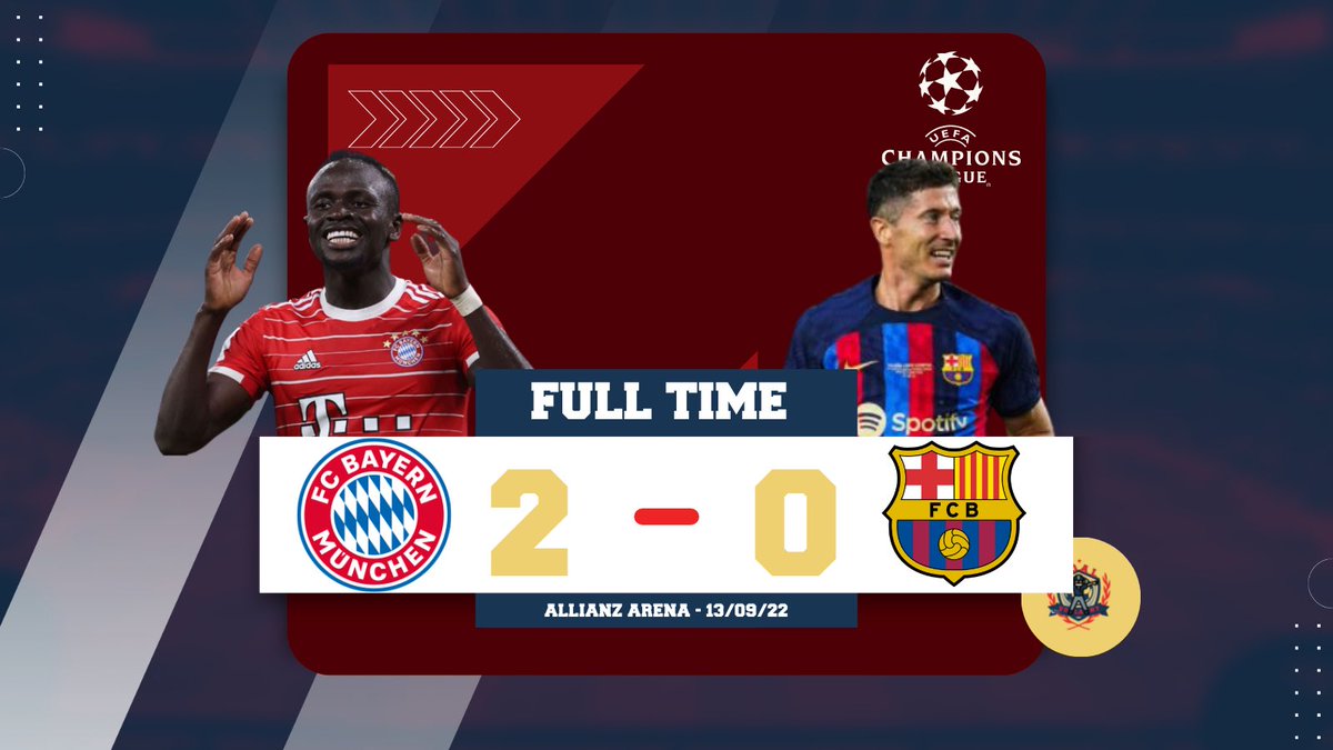 LeGoalVolant's tweet photo. 📣 FIN DU MATCH !

Les bavarois l’emportent ENCORE face aux barcelonais, Lewandowski n’aura pas frappé face aux copains ! 🤐

Bonne rentrée de Mazraoui et Goretzka, accélération dès le retour du vestiaire et manque de réussite pour le Barca !

#FCBFC | #UCL https://t.co/cXiDBlIAJr