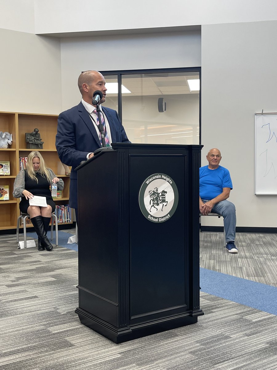 whsd_supt's tweet photo. An incredible day in the #VanguardPride District today. Governor Evers was here to help us share our story of a grow your own teacher program we have created with Sauk, @gobluejayscsd, and Lodi. https://t.co/ZR6hAdcfvU