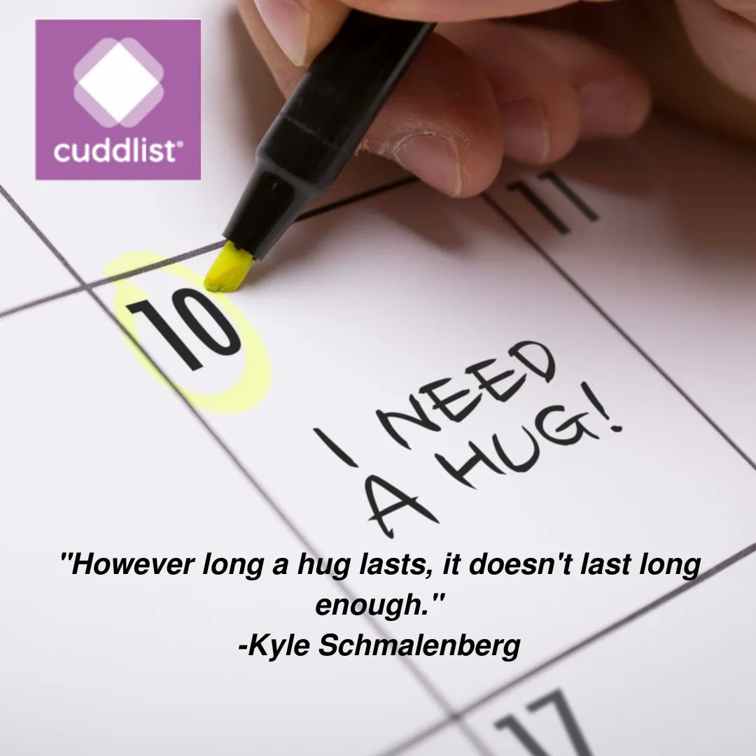 Cuddlist's tweet photo. Who needs a hug to help them get through the rest of this week?
#cuddlist #cuddle #cuddletherapy #professionalcuddling #hugs #hugme #communitysupport https://t.co/ZaKovfPO3x