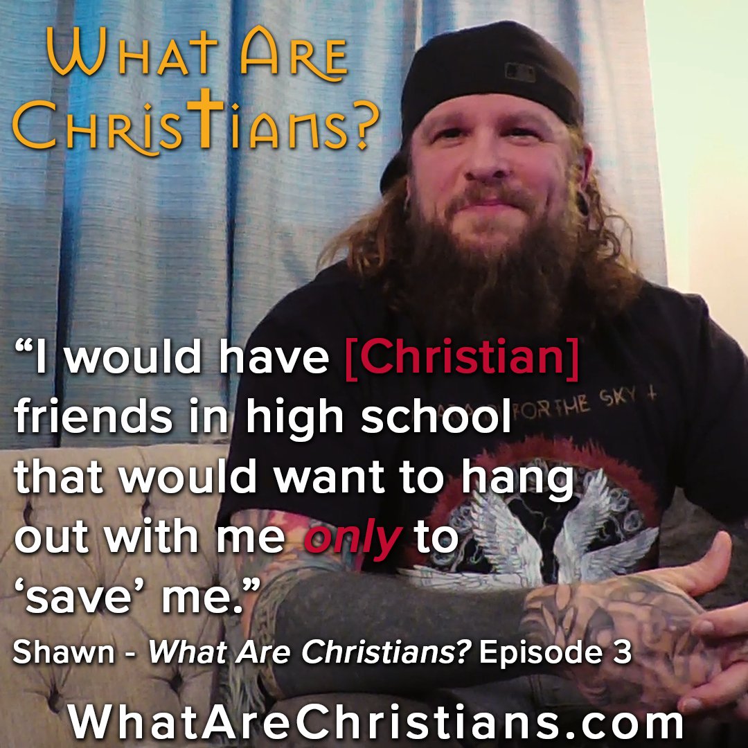 StandingSunProd's tweet photo. How do we show the love of Christ to those around us? When we befriend a nonbeliever, do we do it only to add to our convert "headcount" or are we looking to form a genuine relationship? 
Watch Shawn's story at https://t.co/7GrvH6tImS.
#whatarechristians #christianity #docuseries https://t.co/TSo76rLZpG