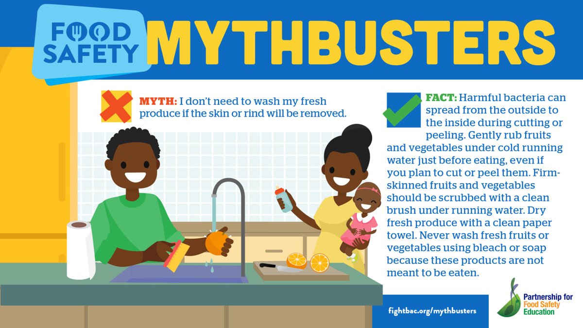 LUCENutrition's tweet photo. It's #FoodSafetyMonth at #LUCEN &amp; @LU_CollegeofAg. Make sure you always wash your fresh produce even if you are peeling. Never use bleach or dish soap on your food! It can make you &amp; your family really sick. #StaySafeStayHealthy https://t.co/wJh4Zg662N