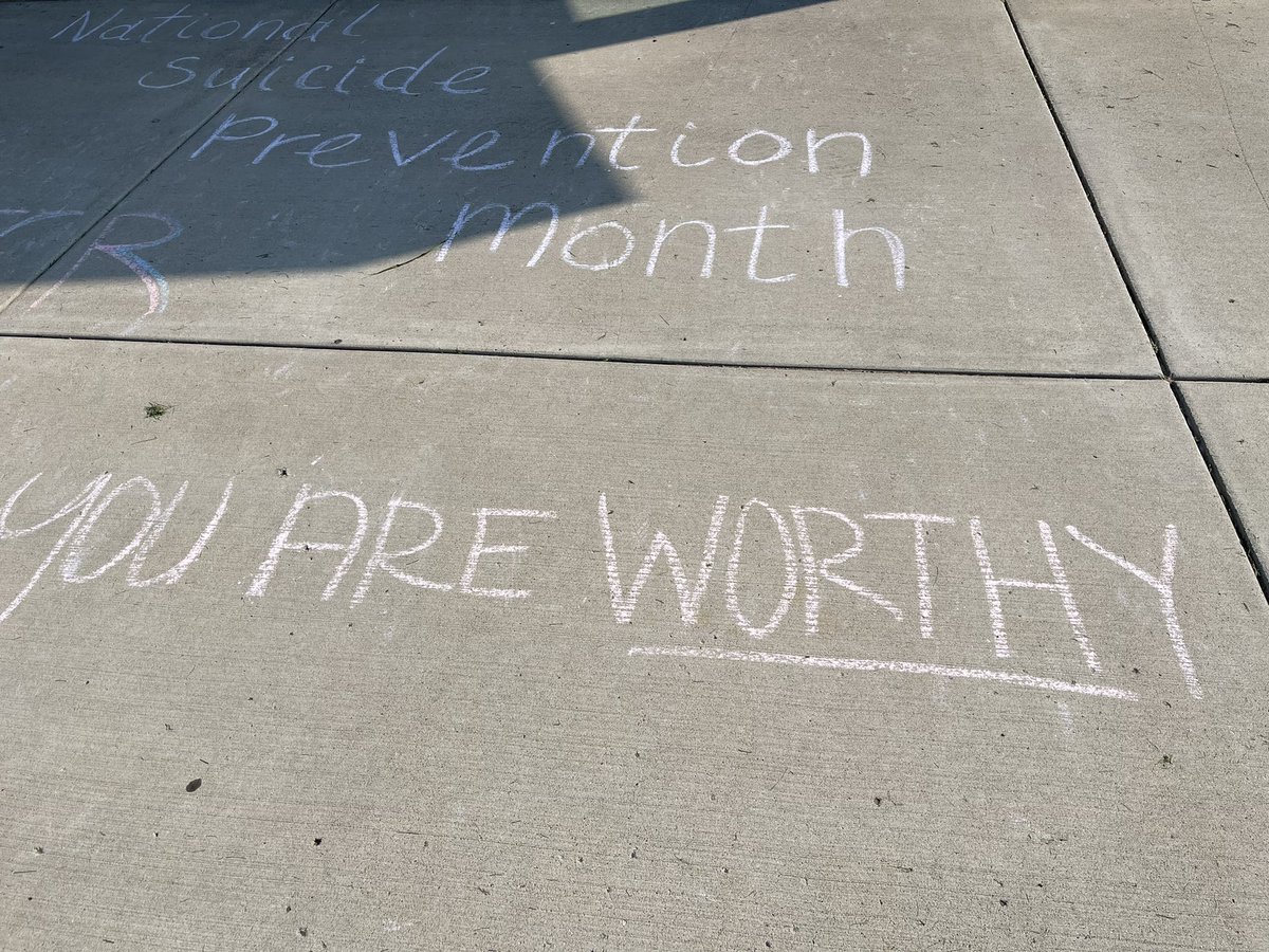 Hara Charlier (@clcprez) on Twitter photo We care about mental health <a href="/clcmnedu/">Central Lakes College</a>! It’s a place where it’s ok to not be ok, and where you are not alone. Our students were greeted by these chalk affirmations in honor of #NationalSuicidePreventionMonth. These are critical reminders for all of us! ♥️💙 We care about mental health <a href="/clcmnedu/">Central Lakes College</a>! It’s a place where it’s ok to not be ok, and where you are not alone. Our students were greeted by these chalk affirmations in honor of #NationalSuicidePreventionMonth. These are critical reminders for all of us! ♥️💙