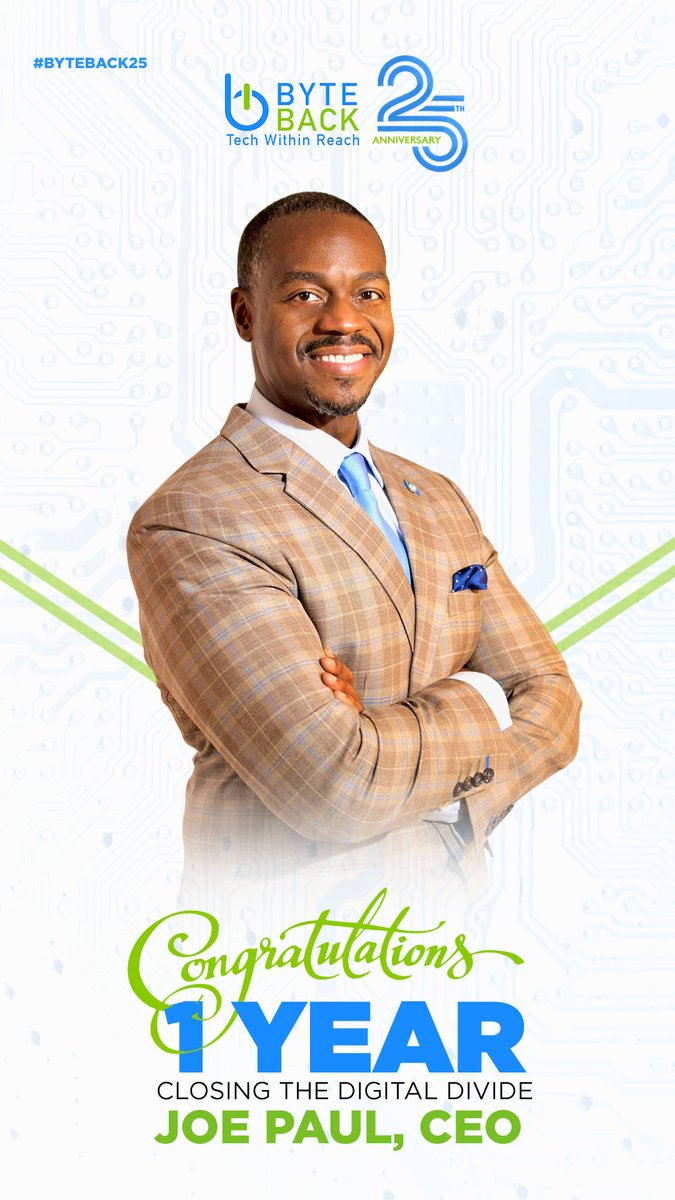 #WeByteBack extend congratulations to our fearless leader <a href="/JoePaulSpeaks/">Joe Paul</a> who joined us 1 year ago. We appreciate you on this milestone and look forward to many more years of service and advocacy. #HappyAnniversary #YearWON #1Year #WeByteBack #CEO #AppreciationPost