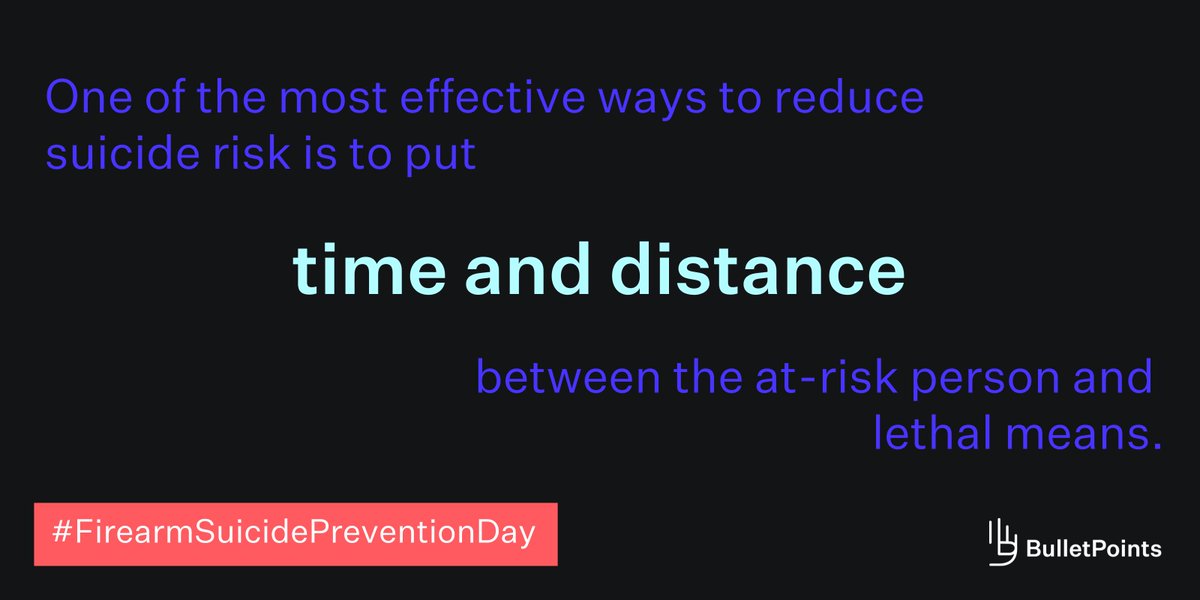 BulletPtsProj's tweet photo. Today we’re observing the first-ever #FirearmSuicidePreventionDay. Research shows storing firearms safely reduces the risk of firearm suicide. Learn more at https://t.co/qAWfYwVoSn. 

Thank you @bradybuzz @endfamilyfire for launching this important day. #SuicidePreventionMonth https://t.co/oo2Ik13vvZ