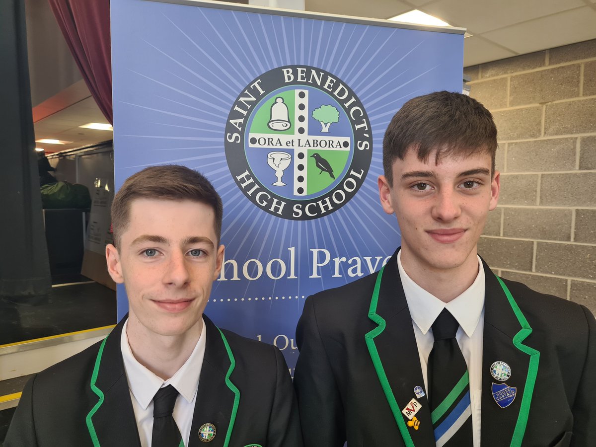 Many congratulations to Mark and Roman who have been appointed as House Teresa's senior captains. What a team! <a href="/stteresahouse/">@StTeresaHouse</a> <a href="/stbenedictsren/">St Benedict's High School</a>