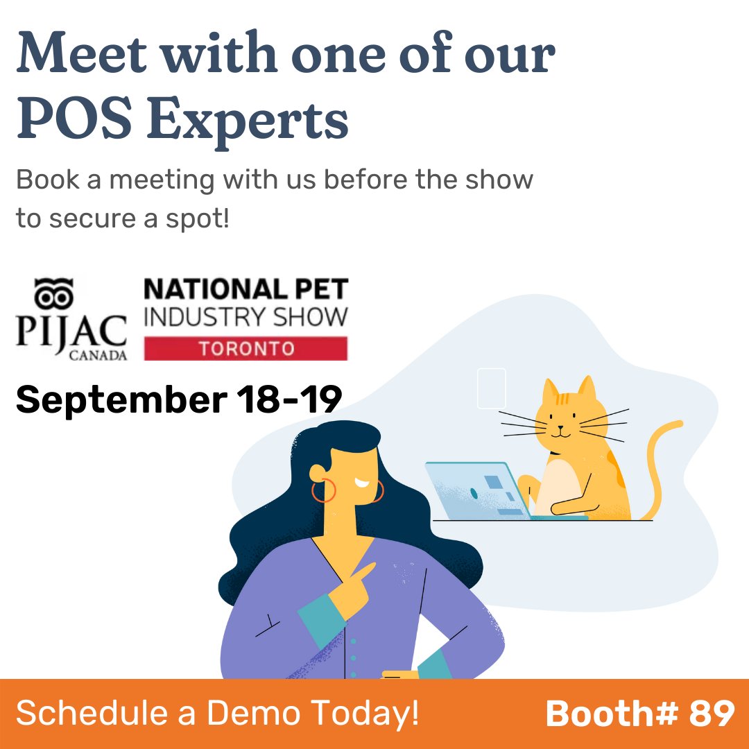 Etailpet1's tweet image. eTailPet is going to CANADA 🍁 We want to meet with you at the @pijaccanada National Pet Industry Show in Toronto. Meet with one of our POS experts to learn how you can ramp up your pet store sales!

Book a meeting today:hubs.la/Q01m6KkV0

#pijac #canada #petstore #petshop