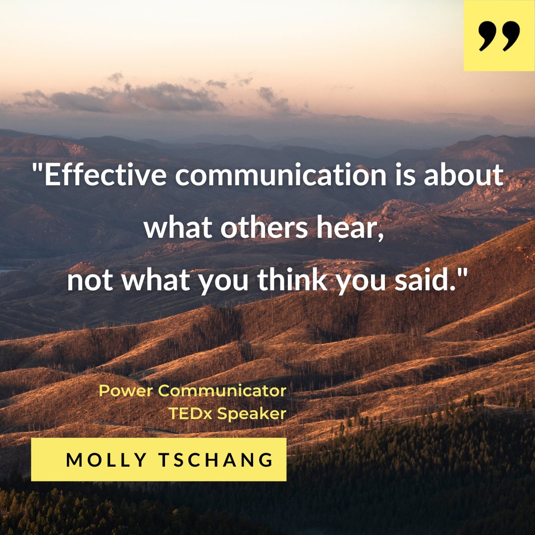 SayitSkillfully's tweet photo. "Effective communication is about what others hear, not what you think you said." - Molly Tschang
#TuesdayMotivaton #sayitskillfully https://t.co/ZrAVnz3sX3