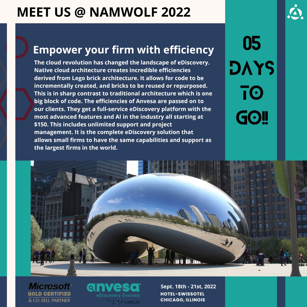 AureusTS's tweet photo. By harnessing the efficiencies of being natively built in the Azure Cloud Anvesa® offers small and mid-sized firms the same eDiscovery capabilities and support as the largest firms in the world. 
#NAMWOLF #ediscovery #innovation #anvesa #aureustechsystems https://t.co/GQctrFTrVD